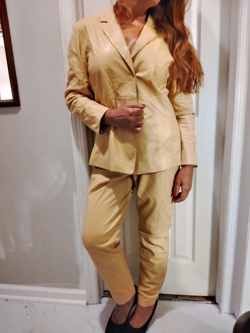 Leather Pants Suit Size 14
